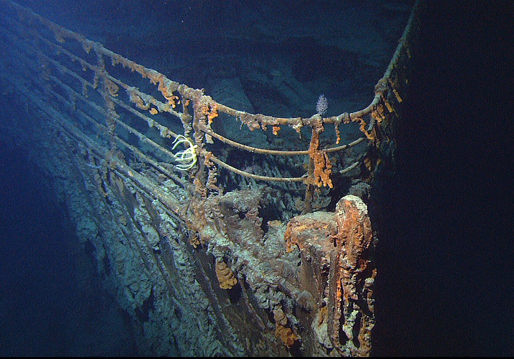 Underwater image of the Titanic wreck